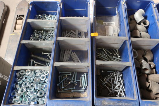 Div. bolte, møtrikker, fittings m.v. (se billeder)