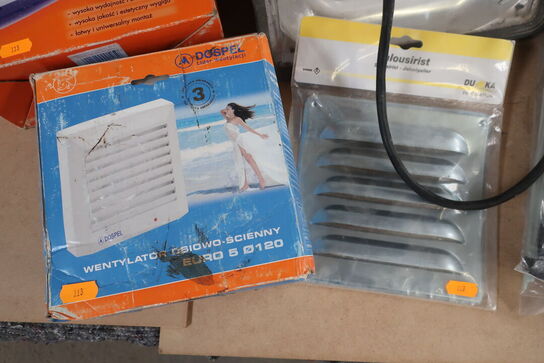 Div. ventilatorer, arbejdslamper m.v.