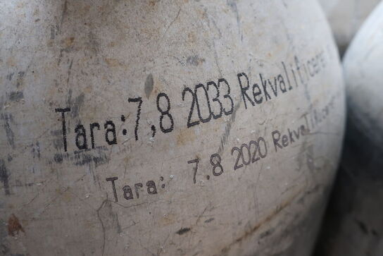 3 stk. gasflasker til truckgas