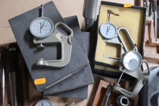 Div. mikrometerure, tykkelsesmålere m.v.