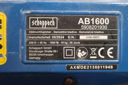 Nedbrydningshammer SCHEPPACH AB1600