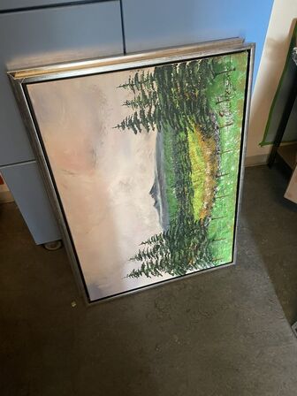 7 stk. Malerier af LÆRKESEN