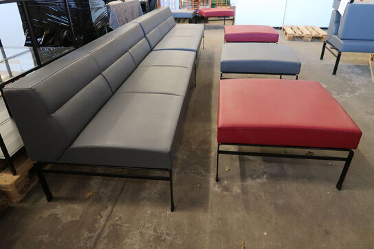 Loungesofa m. 3 stk. puf KINNARPS