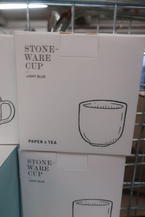 17 stk. PAPER & TEA Stentøjskopper stor+lille model