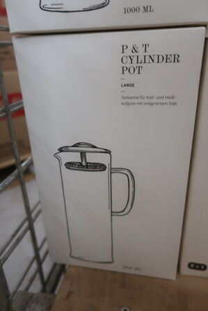 8 stk. PAPER & TEA Cylinder Pot - tekande med si