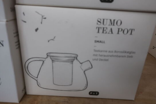8 stk. PAPER & TEA Sumo Tea Pot Small - Glasbryggekande med si