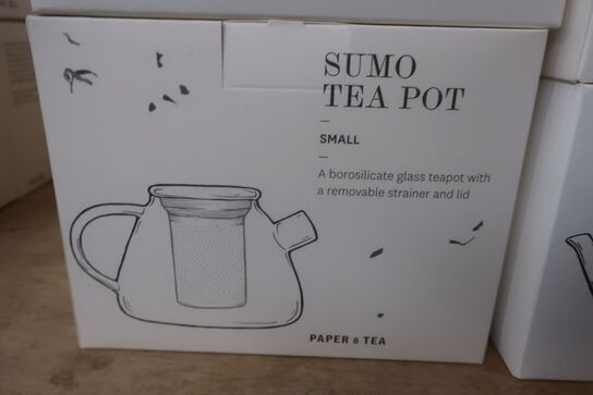 8 stk. PAPER & TEA Sumo Tea Pot Small - Glasbryggekande med si