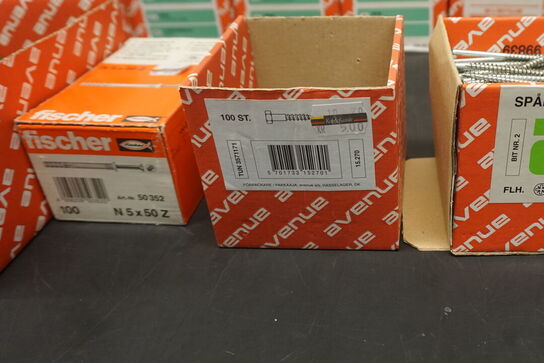 Diverse bolte skruer m.v.