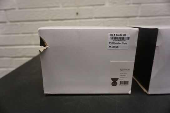 2 stk. krystal lysestager SPECKTRUM