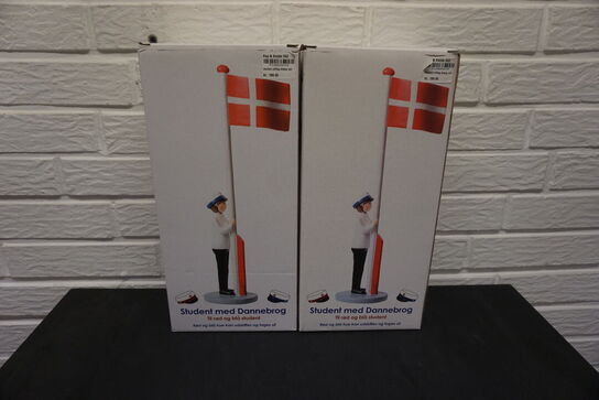 2 stk. studenterflag KAY BOJESEN