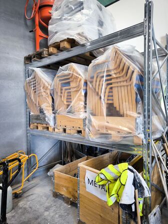 1 fag pallereol uden indhold (læs beskrivelse) samt extra vanger