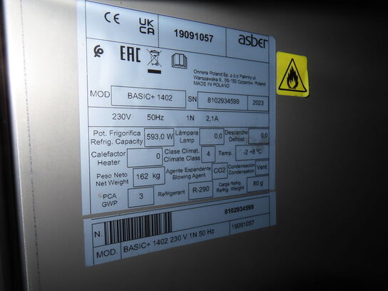 Dobbelt køleskab BASIC+ 1402