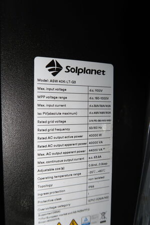 1 stk. inverter SOLPLANET ASW 40K-LT-G3