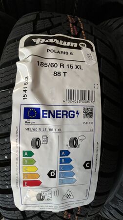 4 Stk. Dæk BARUM POLARIS 6 - 185/60 R 15 XL 88 T