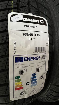 3 Stk. Dæk BARUM POLARIS 5 - 165/65 R 15 81 T