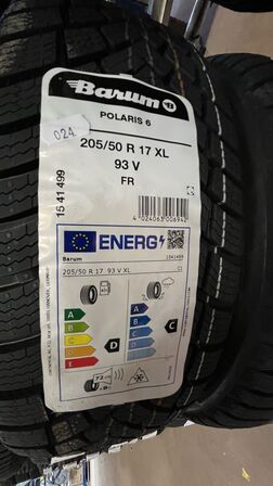 4 Stk. Dæk BARUM POLARIS 6 - 205/50 R 17 XL 93 V