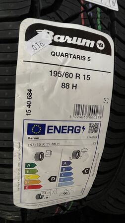 3 Stk. Dæk BARUM QUARTARIS 5 - 195/60 R 15 88 H
