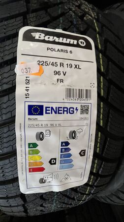 4 Stk. Dæk BARUM POLARIS 6 - 225/45 R 19 XL 96 V
