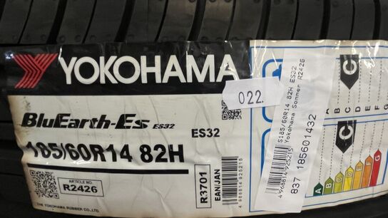 4 Stk. Dæk YOKOHAMA BLUEARTH ES - 185/60 R 14 82 H 