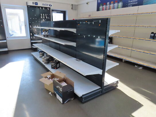 Stort parti butiksreoler uden inhold