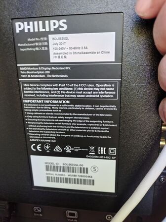 Mødeskærm med stativ  PHILIPS  55" 