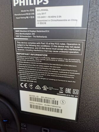 Mødeskærm med stativ  PHILIPS  55" 