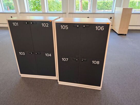 Fire lockers med hver fire rum 