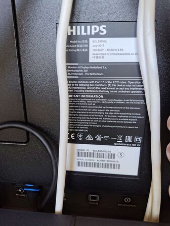 Mødeskærm med stativ  PHILIPS  55" 