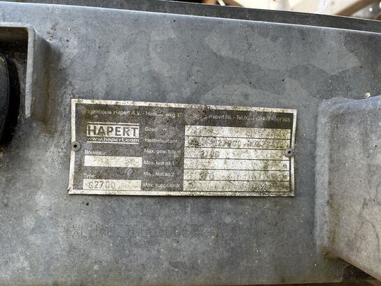 Maskintrailer HAPERT RTB35-2500 (3500 KG)