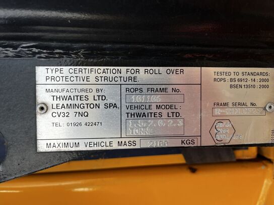 Dumper 1,5 ton THWAITES LTD. 1,5 TON