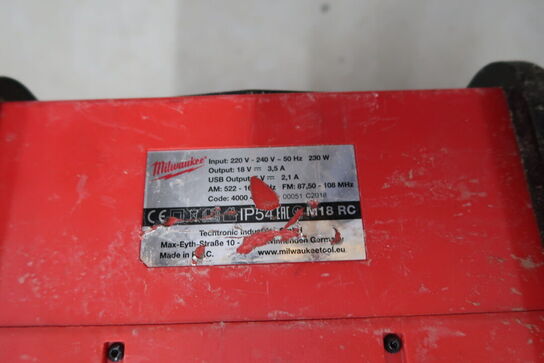 Arbejdsradio MILWAUKEE M18 RC