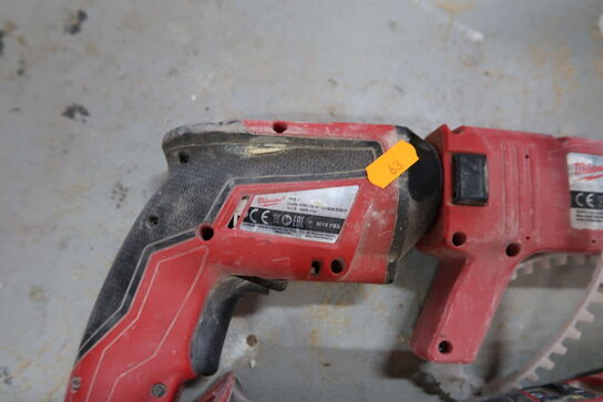 2 stk. akku håndværktøj MILWAUKEE M18 BMT, M18 FSG