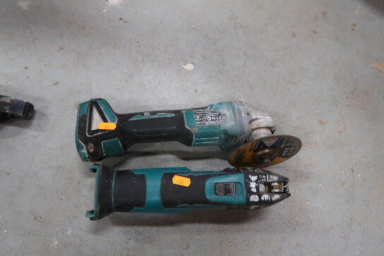 2 stk. akku håndværktøj MAKITA DGA506, DTM51