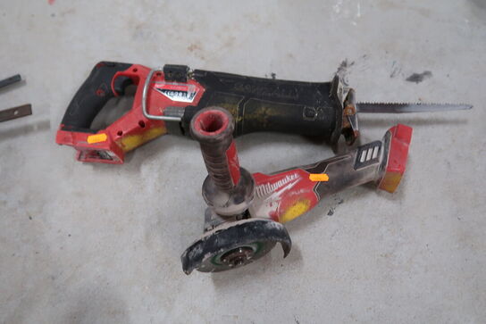 2 stk. akku håndværktøj MILWAUKEE M18 ONEFSZ, M18 FSAG125X