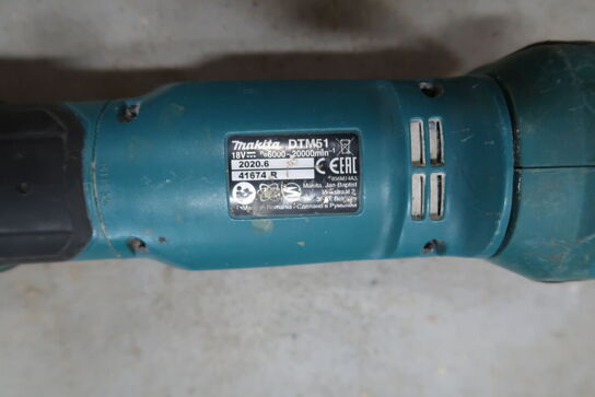 2 stk. akku håndværktøj MAKITA DGA506, DTM51