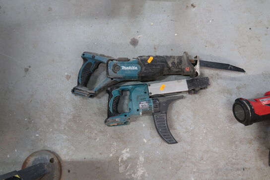 2 stk. akku håndværktøj MAKITA DFR550, BJR181