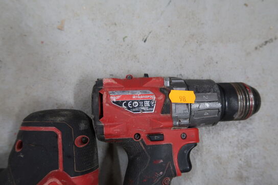 2 stk. akku håndværktøj MILWAUKEE M18 FBJS, M18 ONEPD