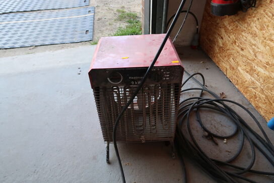 Varmeblæser samt forlængerledning