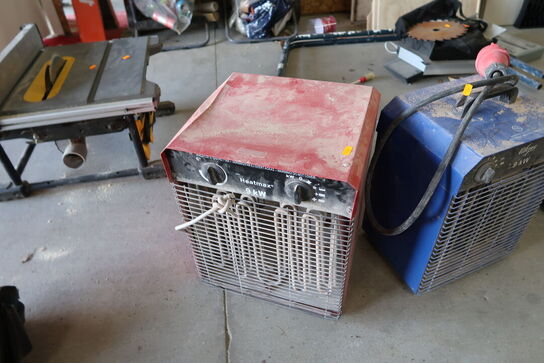 2 stk. varmeblæsere (1 defekt)