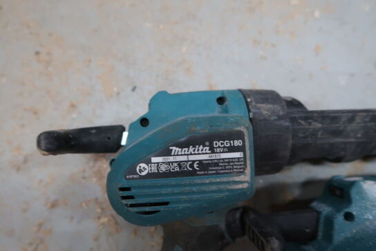 2 stk. akku fugepistoler MAKITA DCG180 samt taske med indhold