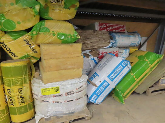 Isolering bats/ruller, diverse som ses på billederne