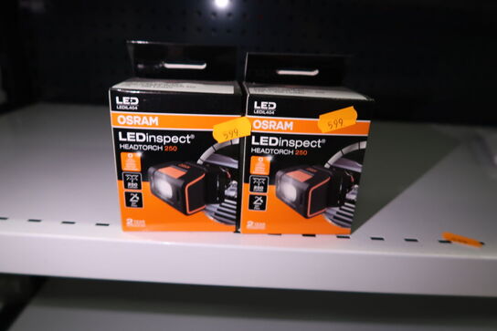 2 stk. pandelamper OSRAM LEDinspect Headtorch 250