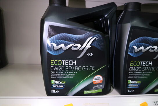 3 dunke olie WOLF 0W20 SP/RC G6 FE 5L