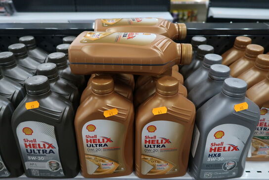 12 dunke olie SHELL HELIX ULTRA 0W-20 1L