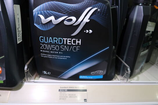 3 dunke olie WOLF 20W50 SN/CF 5L