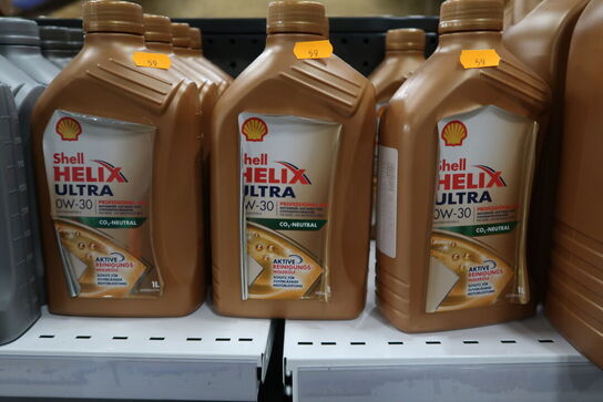 10 dunke olie SHELL HELIX ULTRA 0W-30 1L