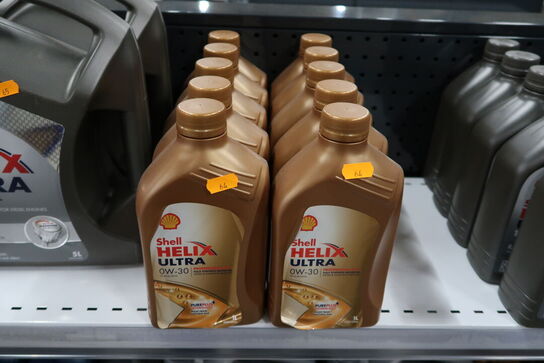 10 dunke olie SHELL HELIX ULTRA 0W-30 1L
