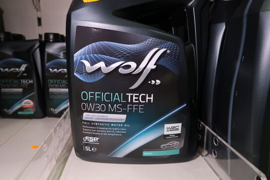 3 dunke olie WOLF 0W30 MS-FFE 5L, 4 dunke olie WOLF 1L