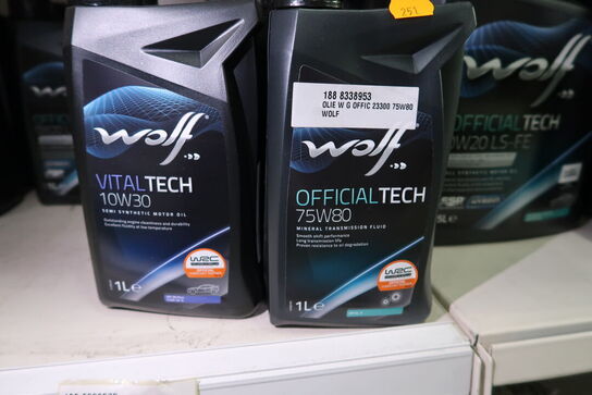 5 dunke olie WOLF 10W30, 75W80 1L