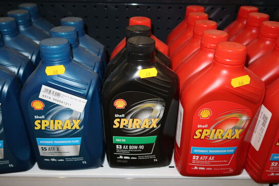 2 dunke olie SHELL SPIRAX S3 AX 80W-90 1L